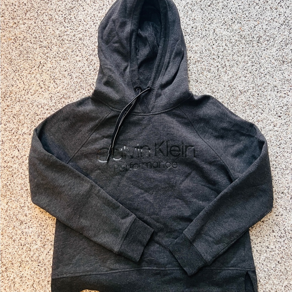 Calvin Klein Men's Dark Gray Hoodie Sweater